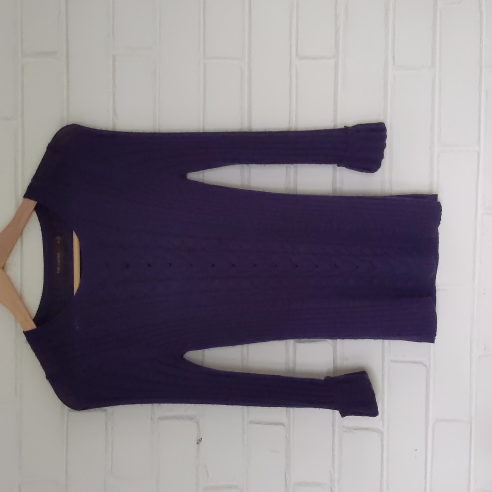 The limited 3/4 sleeves purple sweater